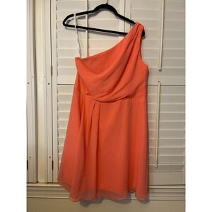 Davids Bridal bridesmaids dress size 14 draped one shoulder